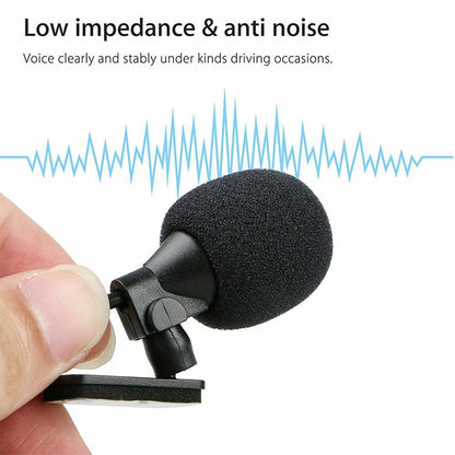 ZJ015MR Stereo 3.5mm Straight Plug Car Navigation DVD External Paste Microphone, Length: 3m, Stereo 3.5mm Straight