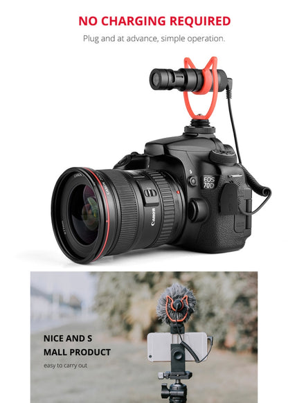 YELANGU MIC10 YLG9920A Professional Interview Condenser Video Shotgun Microphone with 3.5mm Audio Cable for DSLR & DV Camcorder, Microphone