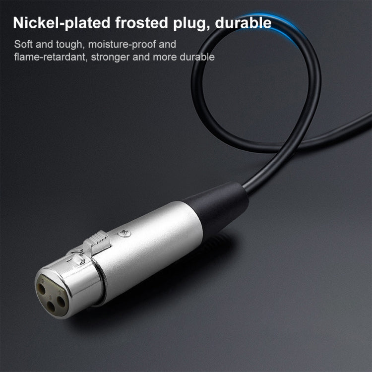 3m XLR 3-Pin Female to 1/4 inch (6.35mm) Mono Shielded Microphone Mic Cable, Length: 3m