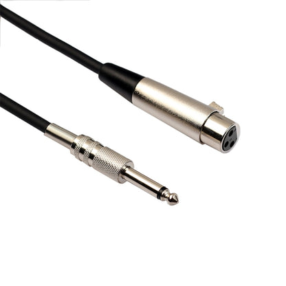 5m XLR 3-Pin Female to 1/4 inch (6.35mm) Mono Shielded Microphone Mic Cable, Length: 5m