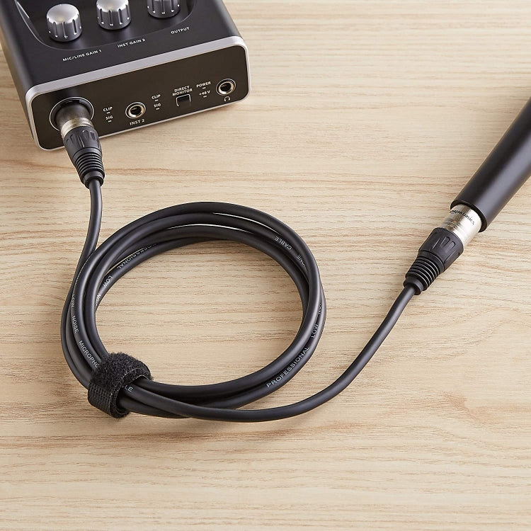1m 3-Pin XLR Male to XLR Female Microphone Cable, Length: 1m