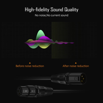 10m 3-Pin XLR Male to XLR Female MIC Shielded Cable Microphone Audio Cord, Length: 10m