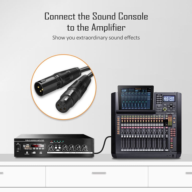 1.8m 3-Pin XLR Male to XLR Female MIC Shielded Cable Microphone Audio Cord, Length: 1.8m