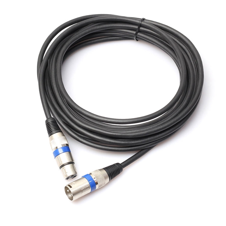 5m 3-Pin XLR Male to XLR Female MIC Shielded Cable Microphone Audio Cord, Length: 5m (Blue)
