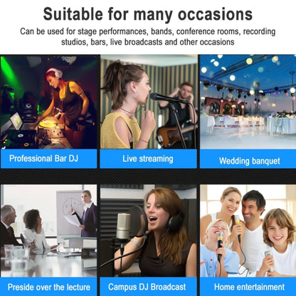 TEYUN NA6 6-channel Small Mixing Console Mobile Phone Sound Card Live Broadcast Computer Recording Console Processor, EU Plug, NA6 EU Plug