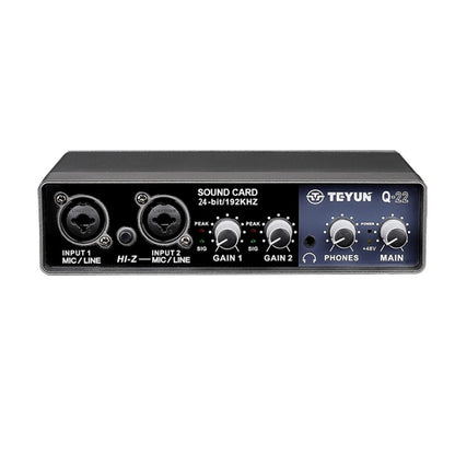 TEYUN Q-22 USB Computer Free Srive Microphone External Sound Card, Q-22