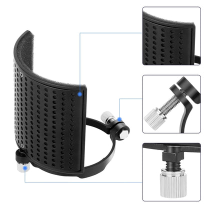 TEYUN PS-4x3 Condenser Microphone U-shaped Blowout Cover Desktop Bracket Audio Accessory Clip, PS-4