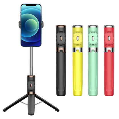 Bluetooth Remote Control Tripod Selfie Stick, without Fill Light (Green), without Fill Light (Red), without Fill Light (Yellow), without Fill Light (Black)