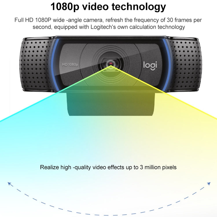 Logitech C920e HD Pro Webcam Widescreen Video Chat Recording USB Smart 1080P Web Camera, C920e