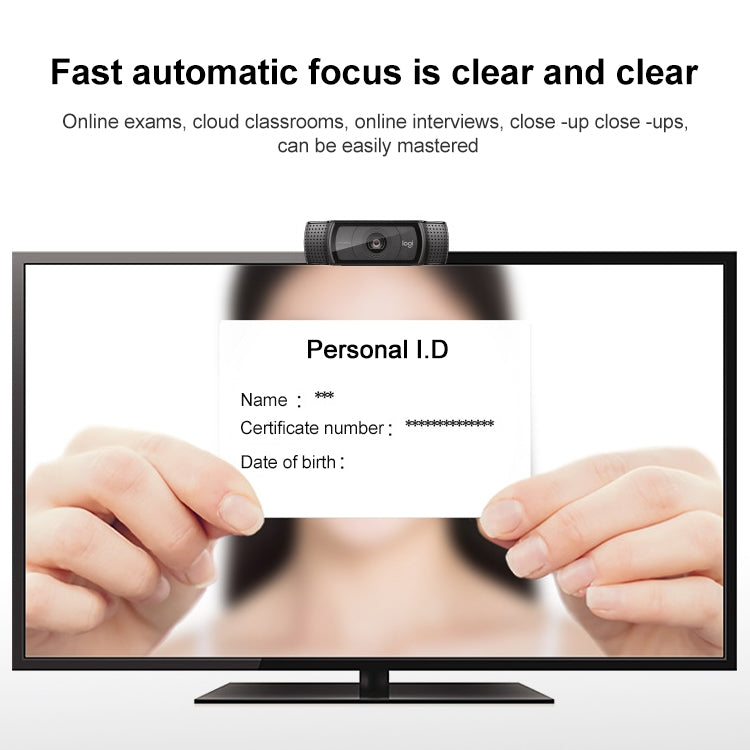 Logitech C920e HD Pro Webcam Widescreen Video Chat Recording USB Smart 1080P Web Camera, C920e