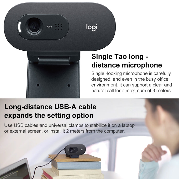 Logitech C505e USB 720P Web Camera with Microphone, C505e