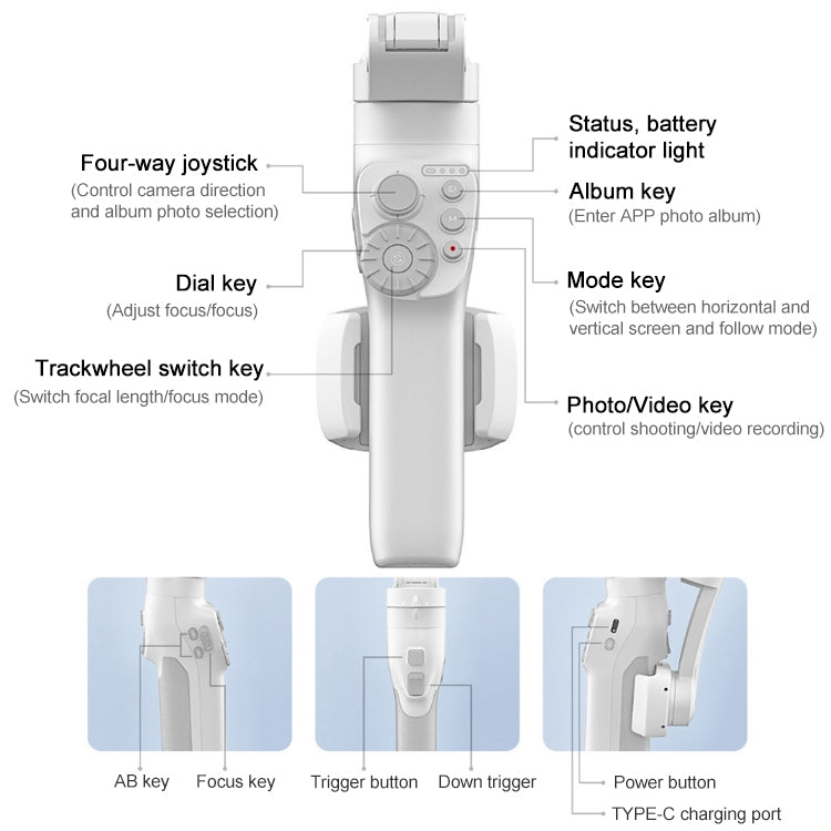 FEIYUTECH Vimble 3 SE Handheld Stabilizer Smart Three-Axis Follow-Up Anti-Shake Gimbal, Vimble 3 SE