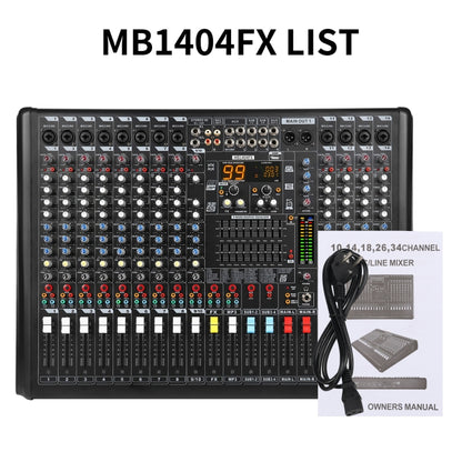 XTUGA B1404FX 14 Channels Bluetooth Audio Mixer Digital DJ Controller Sound Mixing Console, B1404FX