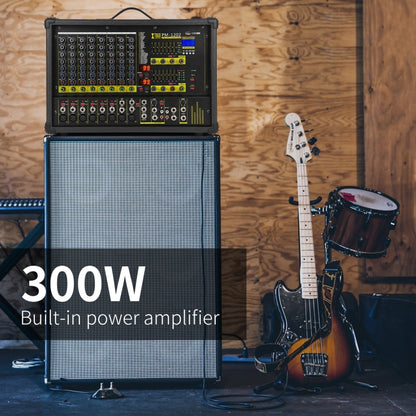 XTUGA PM1202 900W 10 Channel Stage Power Mixer 24Bit Multil-FX Processor Dual 99 DSP Effect DJ Amplifier, PM1202