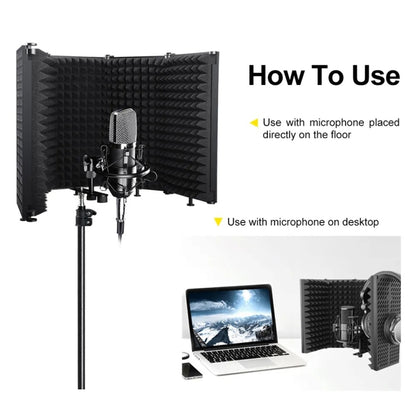 XTUGA P75 Foldable Recording Microphone Isolation Shield, P75