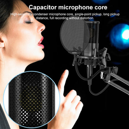 Yanmai X2 Active Noise Reduction Cardioid Pointing Capacitive Recording Microphone Set with Blowout Net & Cantilever Bracket & 1.7m 3.5mm Interface Cable, X2