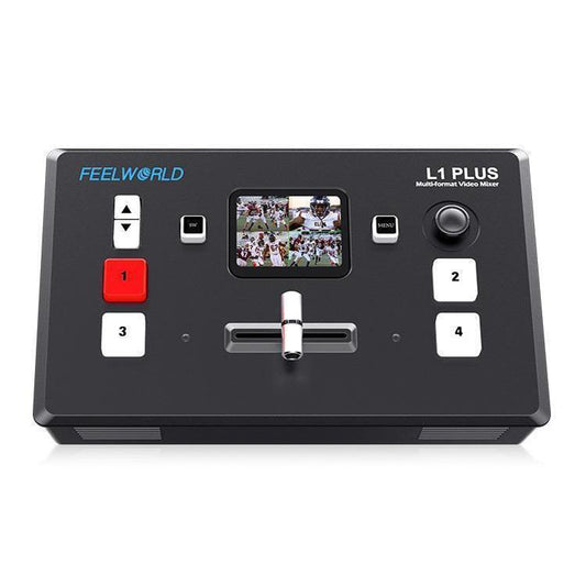 FEELWORLD L1 PLUS Multi-camera Video Mixer Switcher Touch Screen PTZ Control USB3.0 Fast Streaming Switcher, L1 PLUS