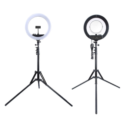 MANTOO RL-12 II 100-240V 28W 12 inch Two-color Dimmable Ring Fill Light with Tripod, 12 inch