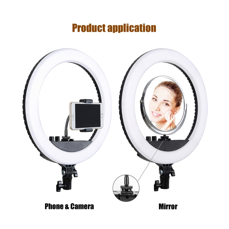 MANTOO RL-12 II 100-240V 28W 12 inch Two-color Dimmable Ring Fill Light with Tripod, 12 inch