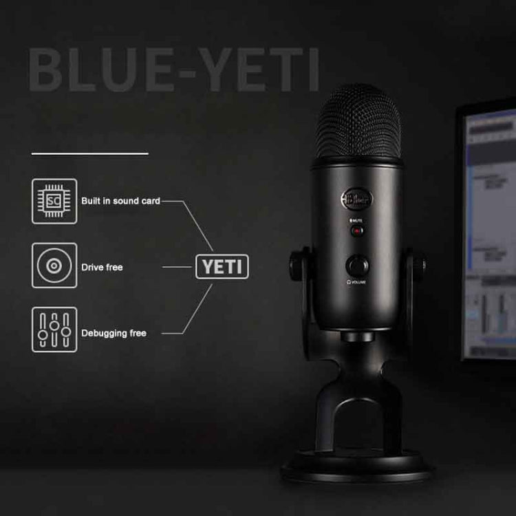 Logitech Blue Yeti USB Condenser Microphone, Blue Yeti(Silver), Blue Yeti(Black), Blue Yeti(Blue)