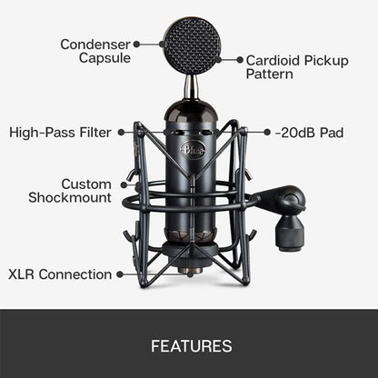 Logitech Blue Spark SL Network K Song Anchor Equipment Condenser Recording Microphone, Blue Spark SL