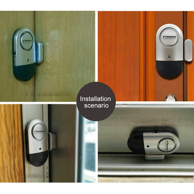 DOBERMAN SE-0701 Oval Household Anti-theft Door and Window Magnetic Spring Sensor Super Loud Simple Alarm, SE-0701