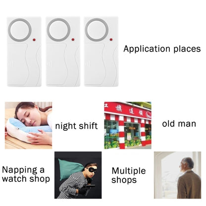 Home Security Wireless Remote Control Door Window Siren Magnetic Sensor Alarm Warning, 1 Remote Controller + 3 Magnetic Sensors, FYD-1388