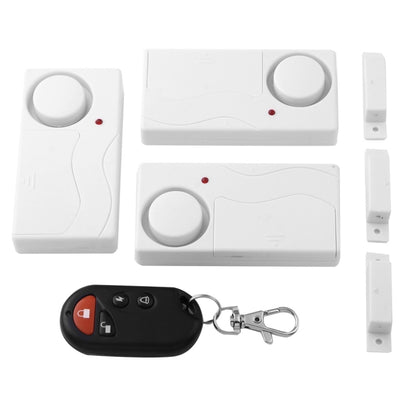 Home Security Wireless Remote Control Door Window Siren Magnetic Sensor Alarm Warning, 1 Remote Controller + 3 Magnetic Sensors, FYD-1388