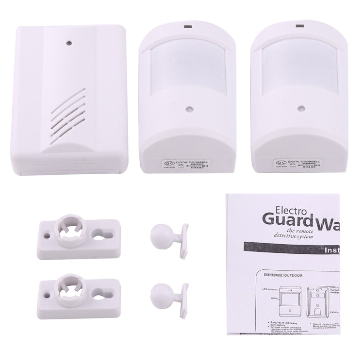 YF-0156 1 to 2 Good Safe Wireless Electro Guard Watch Remote Detective System Kit for Home Office, 1 x Receiver + 2 x  Detector, YF-0156