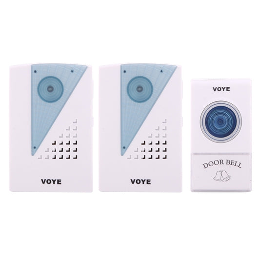 VOYE V001A2 Wireless Smart Music LED Home Doorbell with Dual Receiver, Remote Control Distance: 120m (Open Air), V001A2