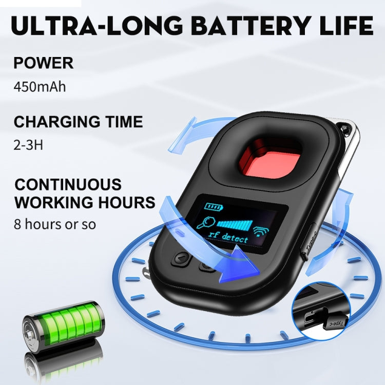 T03 Multi-function Camera Detector Scanner Anti-Peep Eavesdropping Anti-Monitoring Signal Detector, T03