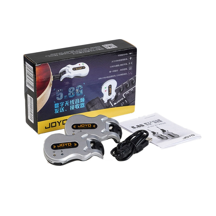 JOYO JW-02A 5.8Ghz Portability Guitar Wireless Audio Transmitter Audio Receiver, JW-02A (Silver)