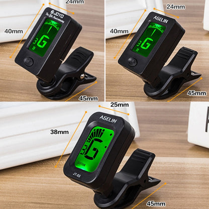 JOYO JT-01 Clip Type Universal String Instrument Tuner Multi-Function Guitar Electronic Tuner with Digital Display, Size: 4.5 x 4 x 2.4cm, JT-01