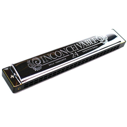 Swan 24-holes Polyphonic Harmonica Beginner Children Adult Students Playing Musical Instruments, 24-holes Polyphonic Harmonica