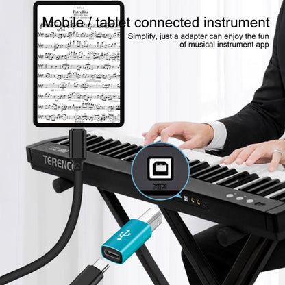 Type-C Female to MIDI Male Universal Adapter for Electronic Musical Instruments