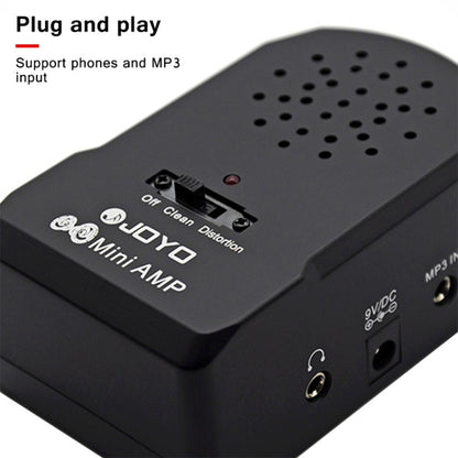 JOYO JA-01 2W Large Volume Guitar Amplifier Mini Portable Electric Guitar Bass Speakers with Distortion Timbre, Support MP3 / Earphone, JA-01