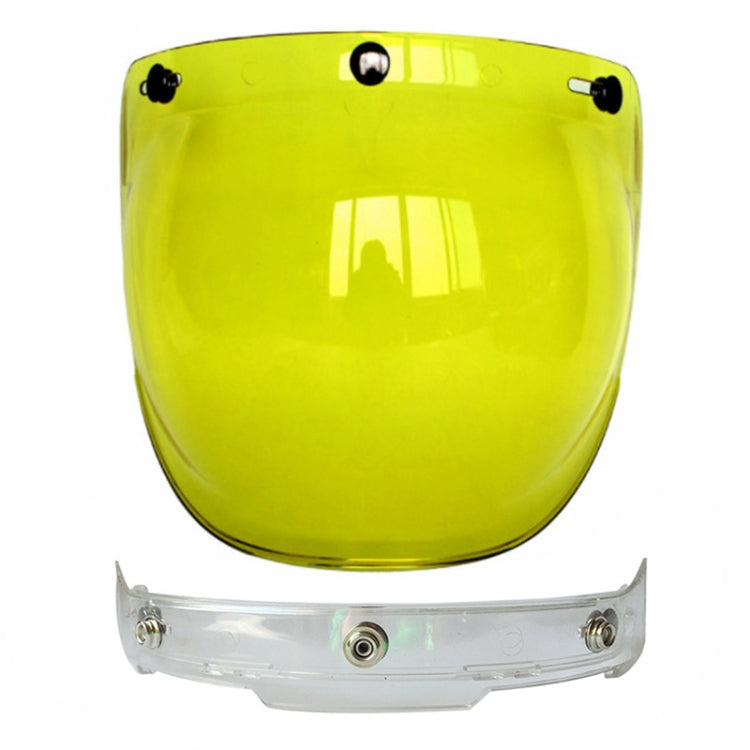 Soman Motorcycle Bubble Visor Open Face Helmet Visor Helmet Windshield Shield with Transparent Frame
