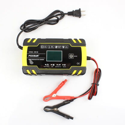 FOXSUR 12V-24V Car Motorcycle Truck Repair Battery Charger AGM Charger, EU Plug, EU Plug, UK Plug, US Plug