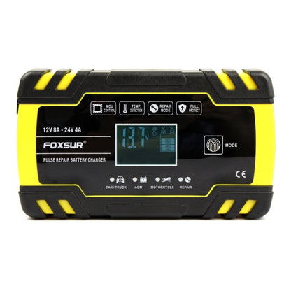 FOXSUR 12V-24V Car Motorcycle Truck Repair Battery Charger AGM Charger, EU Plug, EU Plug, UK Plug, US Plug