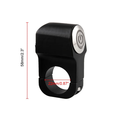 MB-BS001-R Motorcycle Motorcycle Switches 22mm Handlebar Mount Switch Headlight Hazard Brake Light Power Switch with Indicator Light