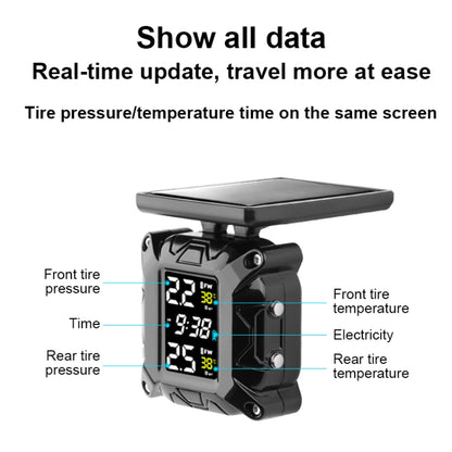 M9 Motorcycle Solar Wireless Tire Pressure Monitor  Tire Pressure, M9