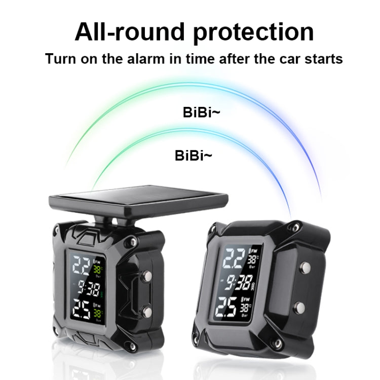 M9 Anti-vibration Motorcycle Solar Wireless Tire Pressure Monitor  Tire Pressure, M9 Anti-vibration