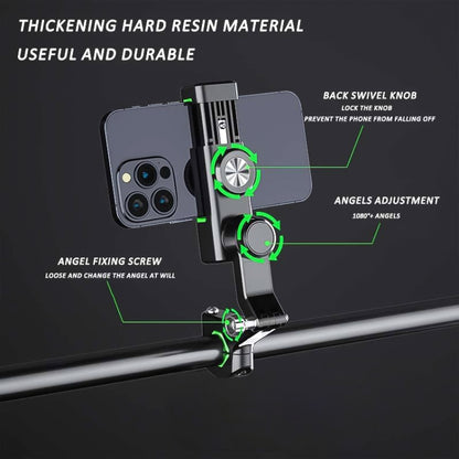 Motorcycle Spherical Compass Phone Holder, Handlebar without Light, Handlebar without Light (Black), Handlebar without Light (Green)