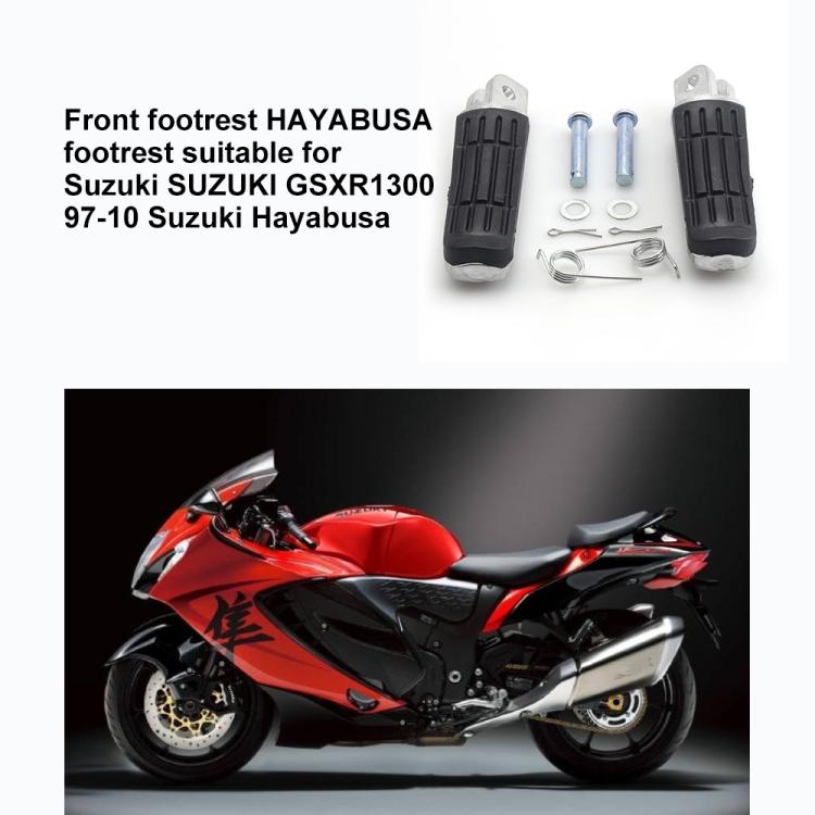 One Pair Motorcycle Front Foot Pegs for Suzuki HAYABUSA GSX1300R 1997–2010, For Suzuki HAYABUSA GSX1300R 1997–2010