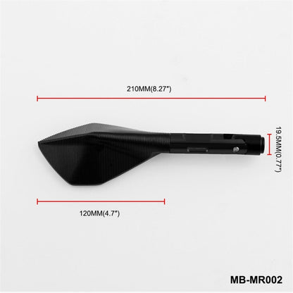 Modified Motorcycle Aluminium Alloy Rhombus Reflective Light Side Rearview Mirror