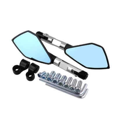 Modified Motorcycle Aluminium Alloy Rhombus Reflective Light Side Rearview Mirror