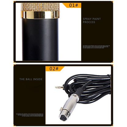 Compatible with PC / Mac for Live Broadcast Show, KTV, etc., BM800 Blue, BM800 Red, BM800 White, BM800 Black, BM800 Pink