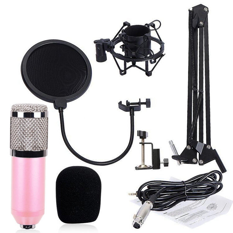 BM-800 Network K-Song Dedicated High-end Metal Shock Mount Microphone Set, BM800 Kit Pink, BM800 Kit Blue, BM800 Kit Black