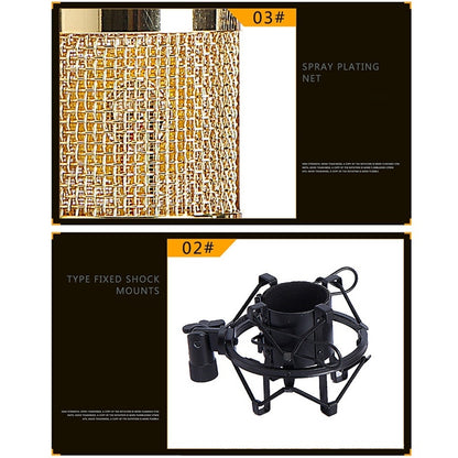 BM-800 Network K-Song Dedicated High-end Metal Shock Mount Microphone Set, BM800 Kit Blue, BM800 Kit Black, BM800 Kit Pink