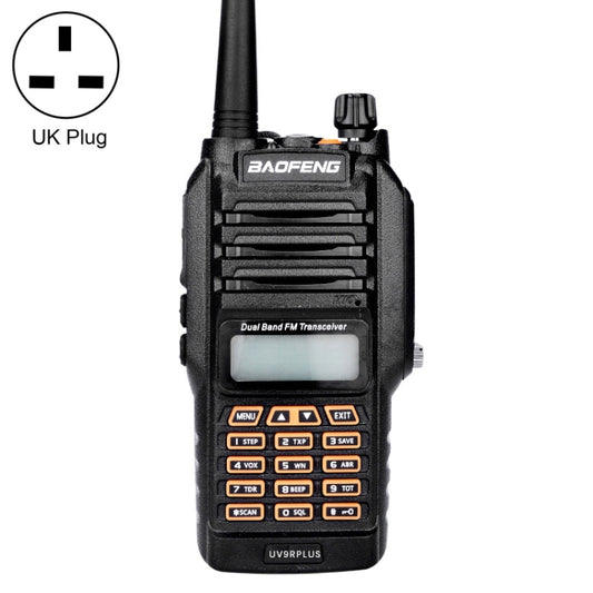 BaoFeng BF-UV9R Plus 10W Waterproof Dual Band Radio Handheld Antenna Walkie Talkie, UK Plug, BF-UV9Rplus UK Plug